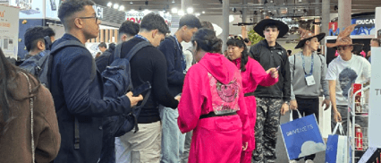 MWC visitors at the booth